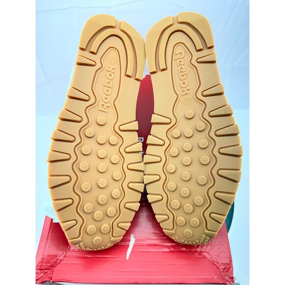 Reebok Classic Leather Size 6 Youth Womens 7.5 White Red Running Shoes Retro - Picture 8 of 9